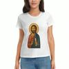 T-shirt da Donna in Cotone Gesù Cristo, Stampa in Cotone Premium, Resistente e Durevole, Moda Casual, Grafica Cuore Sacro, Design di Ispirazione Religiosa, Co