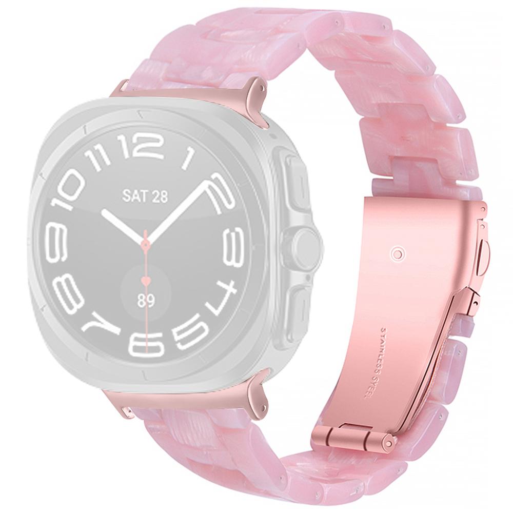 For Samsung Galaxy Watch Ultra 47mm Waterproof Resin Acrylic Watch Strap Buckle Design Wrist Band
