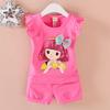 Summer Fashion Baby Girl Clothes Suit Children Cartoon Cotton Vest Shorts 2Pcs/Set Toddler Casual Costume Infant Kids Sportswear