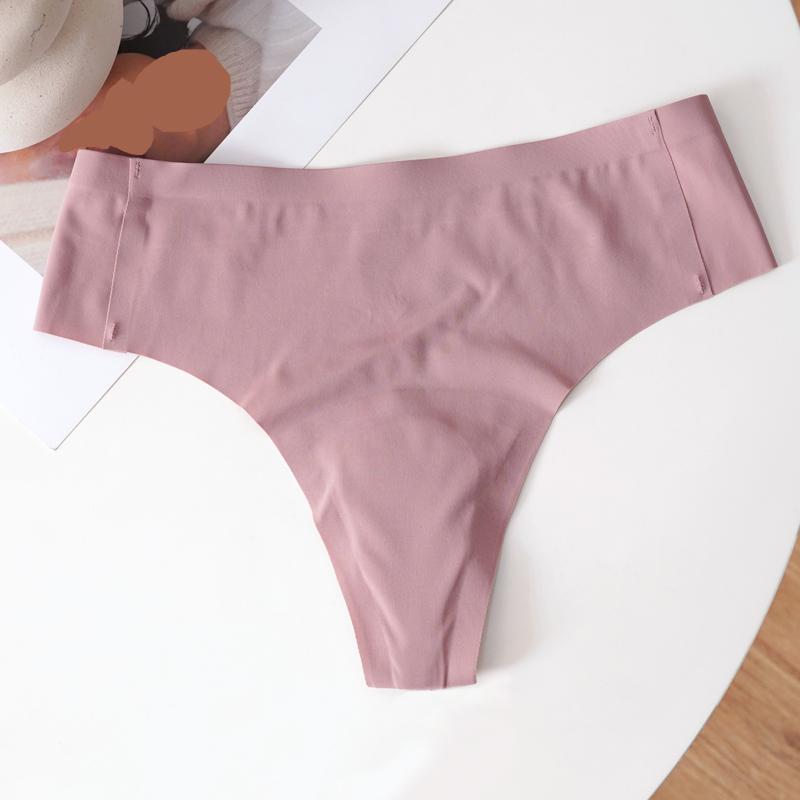 CINOON Sexy Women's Ice Silk Thongs Low-Waisted Breathable Sport G-string Female Seamless Yoga Quick-Drying Briefs