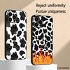 Kuhfell-Print kreatives Malerei-Kunstmuster Handyhülle für iPhone 17 16 e 15 14 13 12 Plus Mini Pro Max Weiche schwarze stoßfeste Hülle