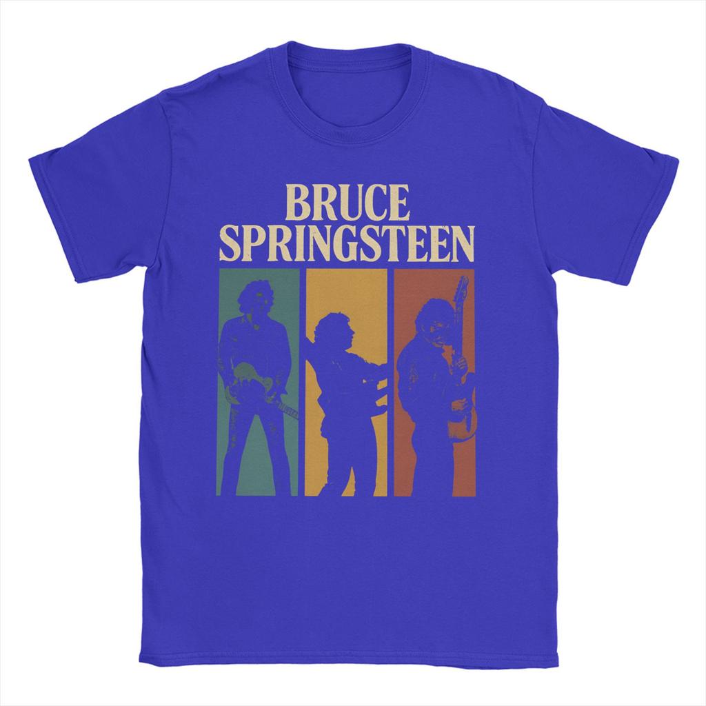 Men Bruce Springsteens T Shirts  100% Cotton Clothing Vintage Short Sleeve Round Neck Tees 4XL 5XL 6XL T-Shirts