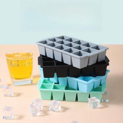 15 Grid Bottom Separate Silicone Ice Grid with Lid Household Ice Cube Mold
