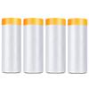 Painter Plastic With Tape, Pre-Taped Masking Film,Paint Adhesive Protective Film Roll for Covering Skirting, Cars and Auto Body
