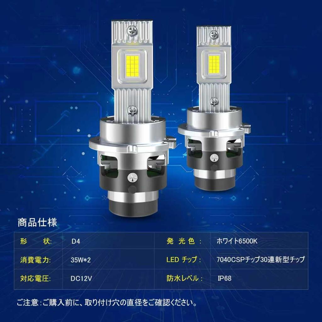 TORAKIA D4S LED Headlight Compatible with Vehicle Inspection, Pocket Mount,