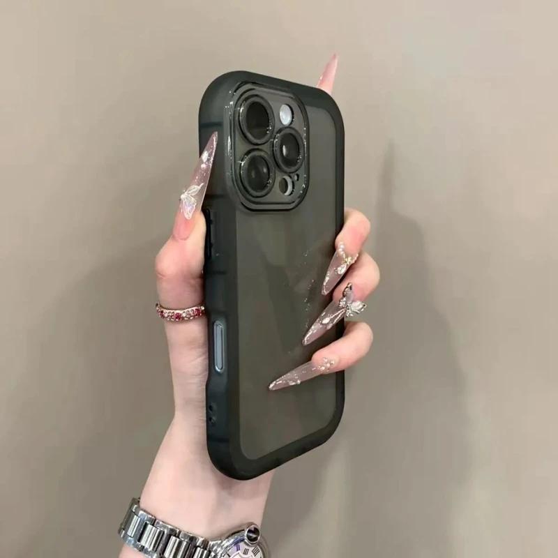 Luxusní měkké průhledné silikonové nárazuvzdorné kryty na telefon Pro iPhone 17 Pro 12 13 14 15 16 17 Pro Max Air Průhledný nárazník Zadní kryt