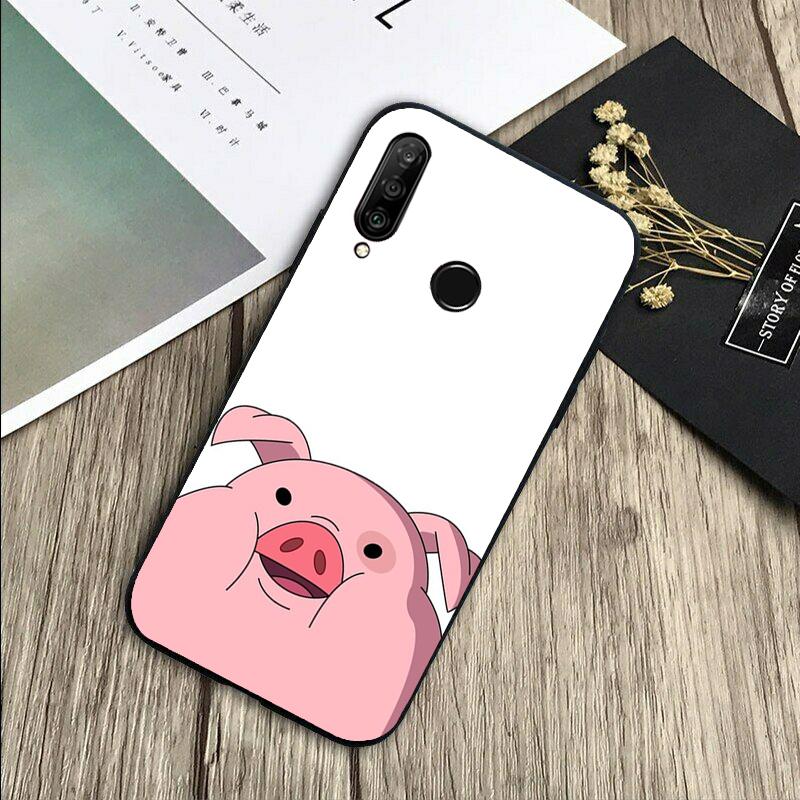 Cute PINK Kawai Pig For Huawei Nova Y72 Y73 Y90 Y70 Y60 Y91 Y61 12s 12i 11i 8i 9 10 SE P40 Lite P60 P30 Pro Case
