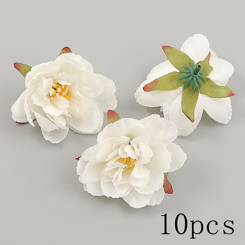 Weiße Serie Rose Künstliche Blumen Seide Unechte Blumen für Heimdeko Hochzeitsdekoration DIY Kranz Geschenk Accessoires Ornamente