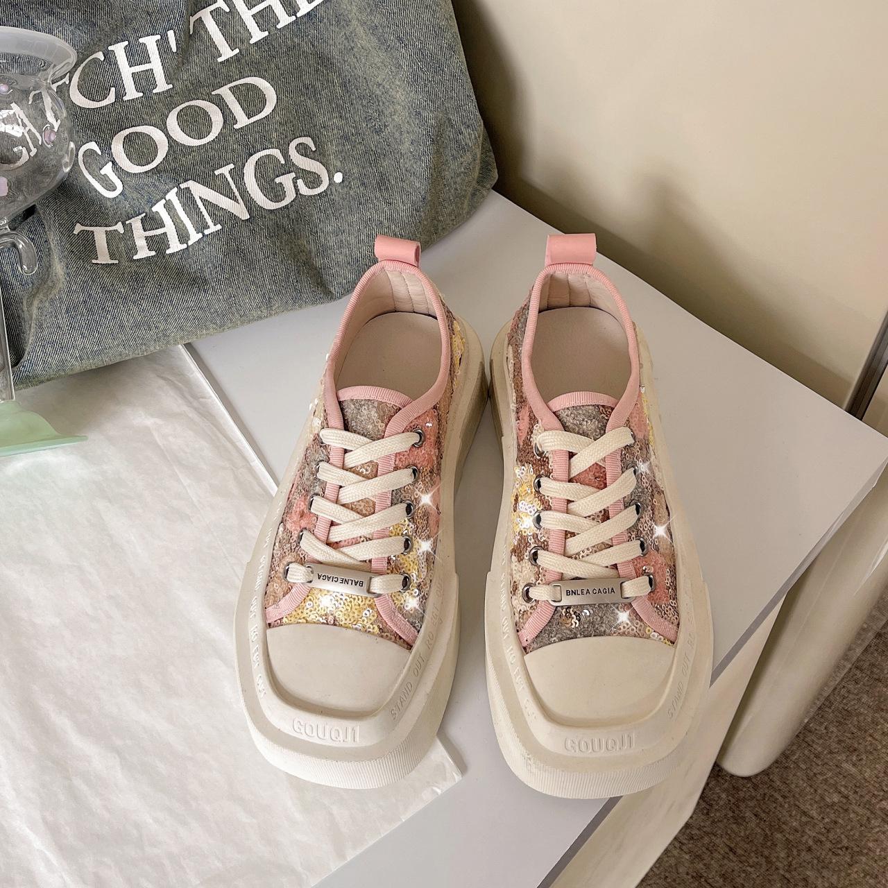 

Женские туфли с квадратным носком Single Board 38 розовый