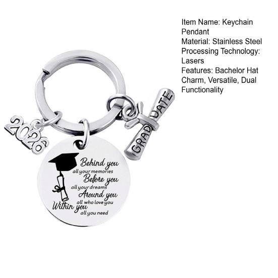 Keychain Pendant Class of 2026 Durable Stainless Steel Keepsake Nursing Law Students Keychain