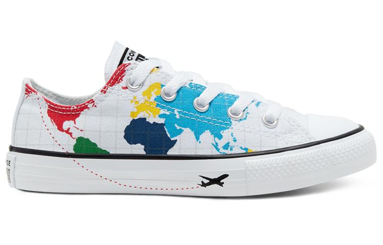 Converse Chuck Taylor All Star Low Top Kids Canvas Shoes White Teenagers 668458C