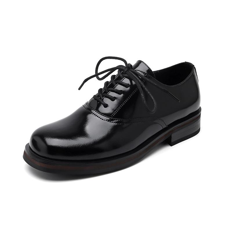 2025 new platform derby shoes men's and women's British commuter shoes business dress casual leather shoes 14643-R
