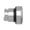 Blue Metal Harmony Flat Pushbutton Head with Spring Return, LED