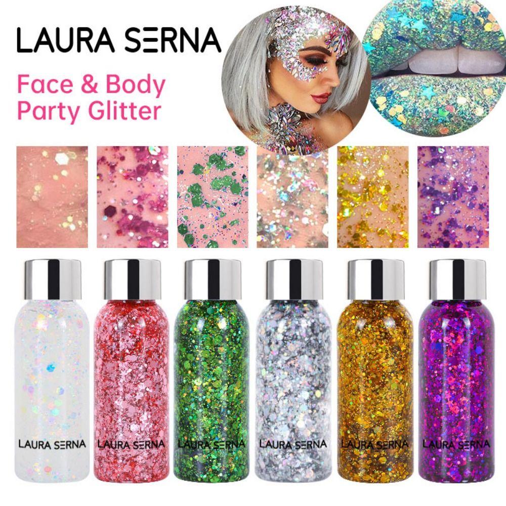 Gel, Sequins Face & Body Glitters Nail Hair Face Body Decoration Art Sequins Gel  Hair Decoration