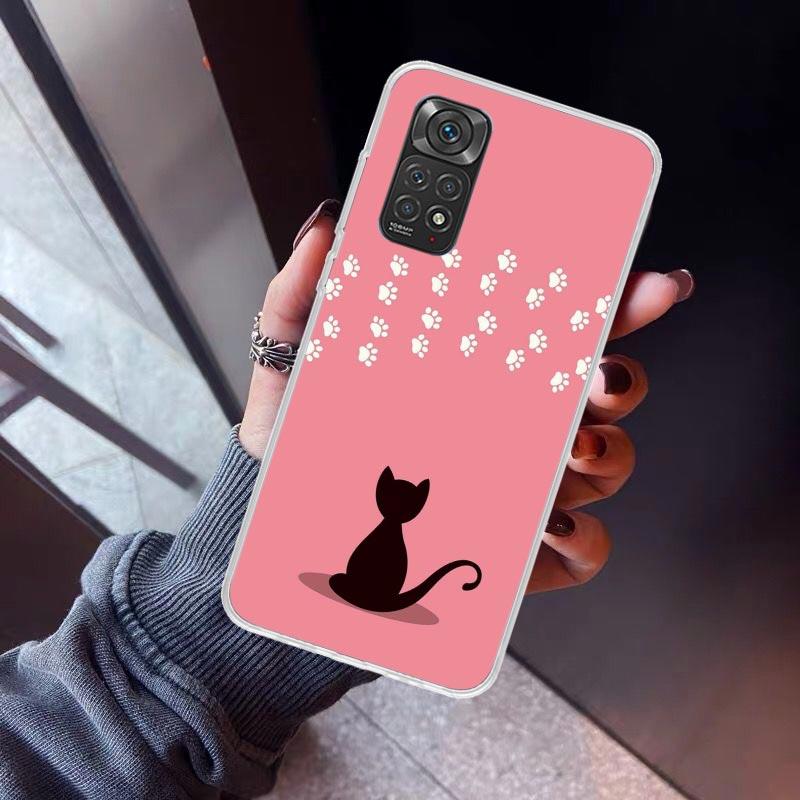 Cat Footprint Funny Paw Cute Phone Case For Xiaomi Redmi Note 10 11 12 13 14 15 Pro Plus 11S 12S 14S 11T 11E 10S Soft TPU Back C