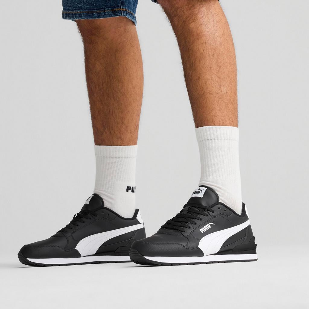 Кроссовки Puma ST Runner v4 Leather black/white