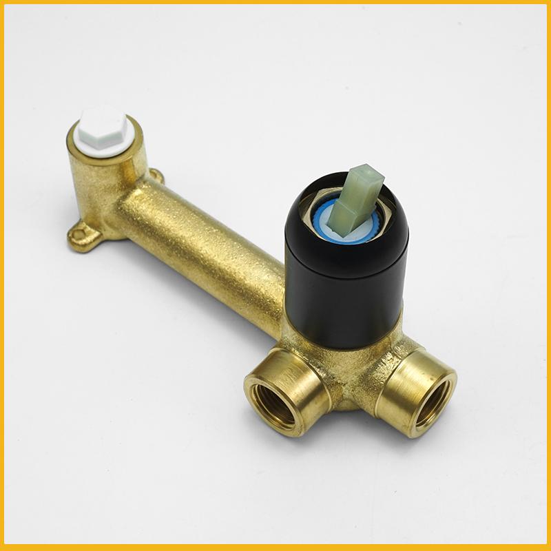 Brushed Gold Wall Mounted Brass Basin Faucet Single Handle Chrome Concealed Recessed Hot and Cold Countertop Basin Faucet