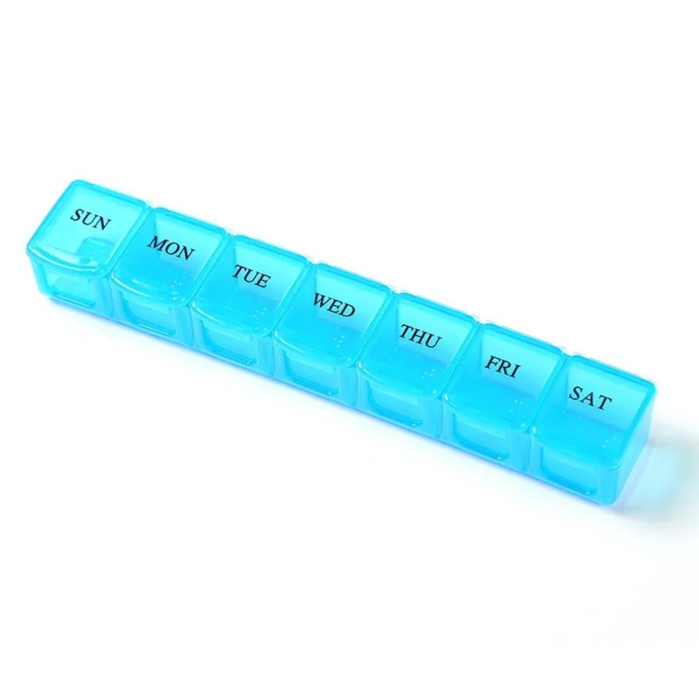 New Premuim Portable Hot Weekly 7 Day 7 Grids Pill Cases Organizer Storage Container Box for Travel Medicine Vitamin Fish Oils