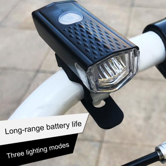 Yousheng 2Pcs Bike Light Front Rear Set USB Rechargeable Bicycle Lamp with One-Button Control Multi-Mode Bright LED Headlight Taillight Set