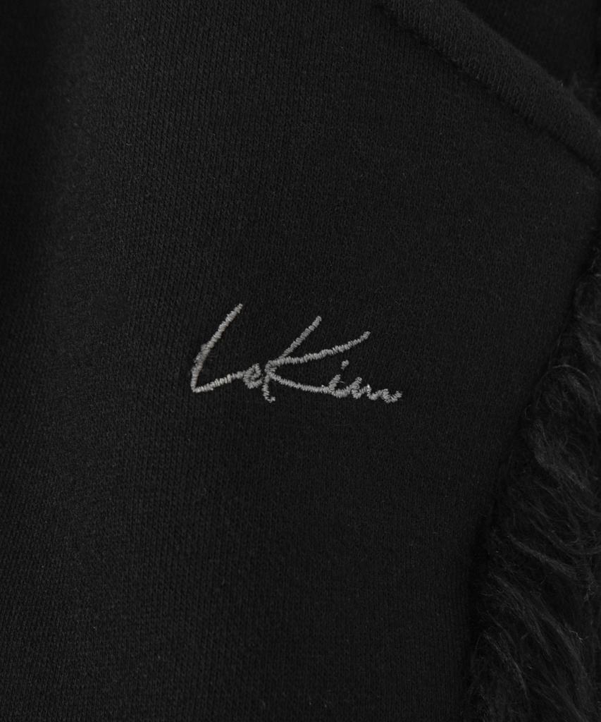 Lekim Fur Flare Sweatpants (Black)