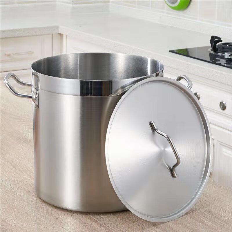 ZISIZ Induction Compatible Stainless Steel Soup Pot with Lid