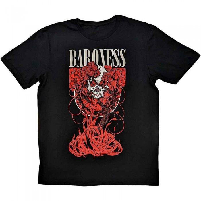 Baroness Unisex-Erwachsene Fleur Skull T-Shirt