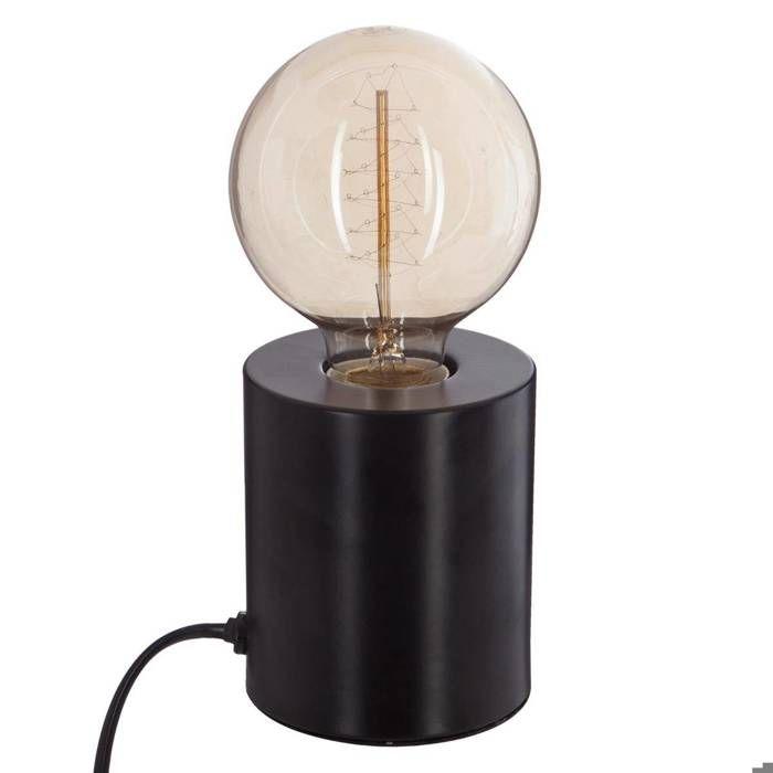 Lampe socle "Saba" noir H11cm - Atmosphera createur d'interieur