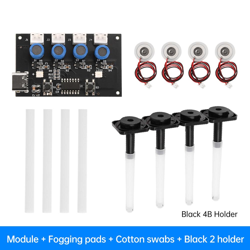 DC5V Four Spray with Colorful Atmosphere Lighting Humidifier Module Atomization Control Board DIY Ultrasonic Nebulizer TYPE-C