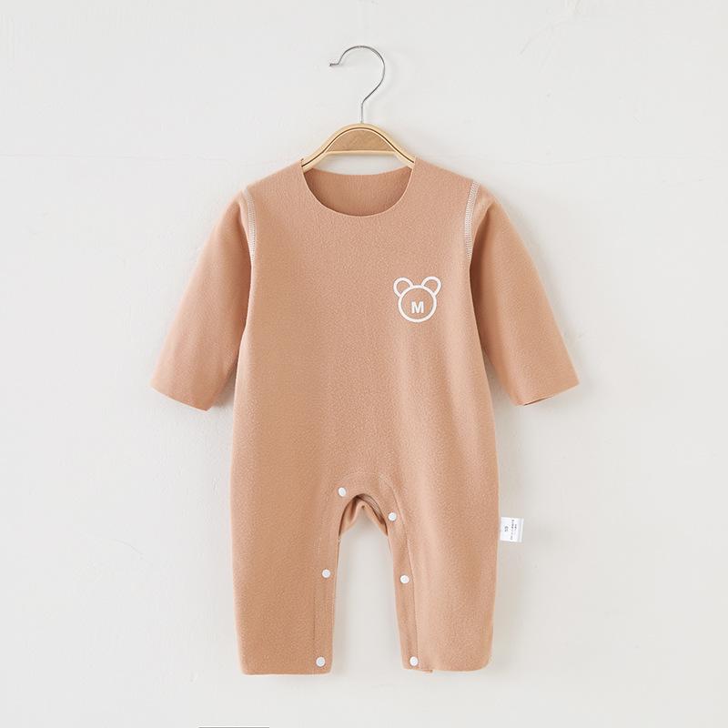 Cozy Fleece Baby Romper for Boys & Girls - Warm Onesie for Spring, Autumn & Winter