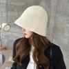 For Girl Solid Color Ear Protection Fashion Bucket  Hat Women Hat Korean Style Beanies Knitted Hat