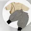 Kids' 2024 Korean Striped Harem Pants - Spring Mid-Waist Trend for Small & Medium Children