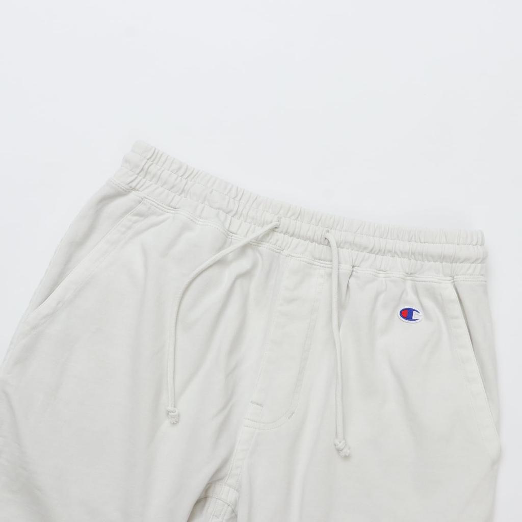Champion Casual Cotton with Embroidered Script Pale Men's Shorts, 100% Logo, Gray, C3-B510