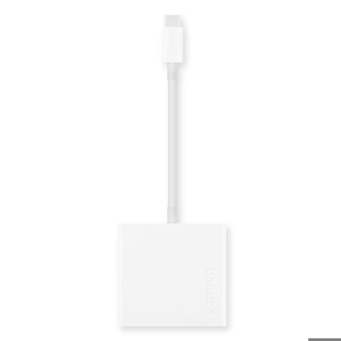 Hub USB-C 3-en-1 - LENOVO - GX90T33021 - HDMI/VGA/USB - Support 4K/1080p - Noir