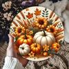 Fall Harvest Pumpkin Metal Wall Art Halloween Home Decor Bar Cafe Kitchen Sign