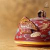 Edenus Tang Dynasty Lacquer Red Ceramic Travel Tea Set