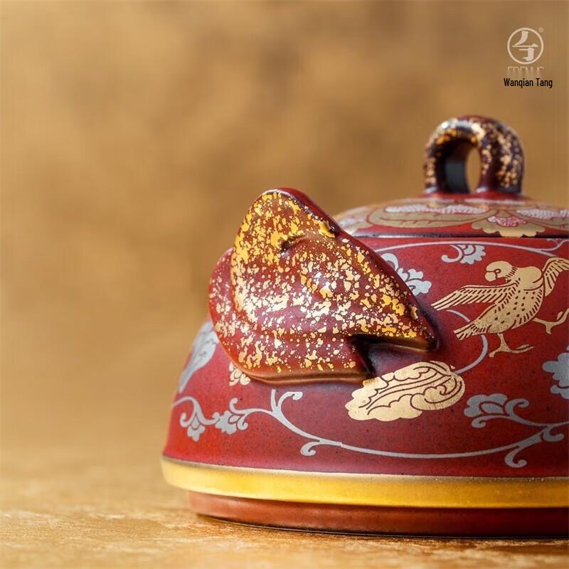Edenus Tang Dynasty Lacquer Red Ceramic Travel Tea Set