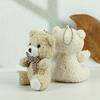 Plush Cuddly Teddy Bear Keychain Cute Coral Fleece Animal Gift For Kids And Adults