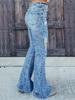 Plus Size Frayed Ripped Denim Bell Bottoms (2026)