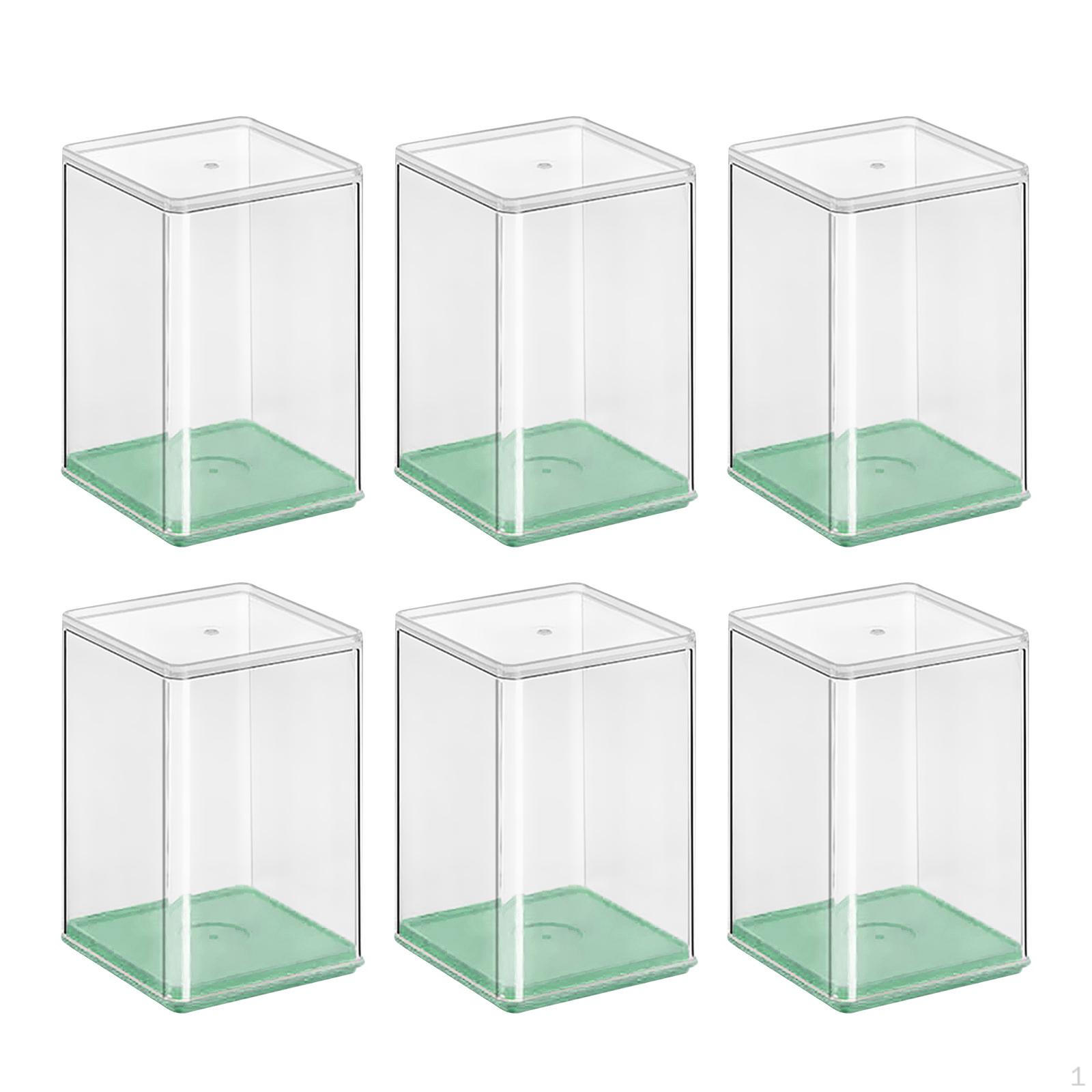 6 шт штабелируемый многоцелевой декоративный органайзер для хранения моделей комнат коллекционные предметы зелёный 990₽