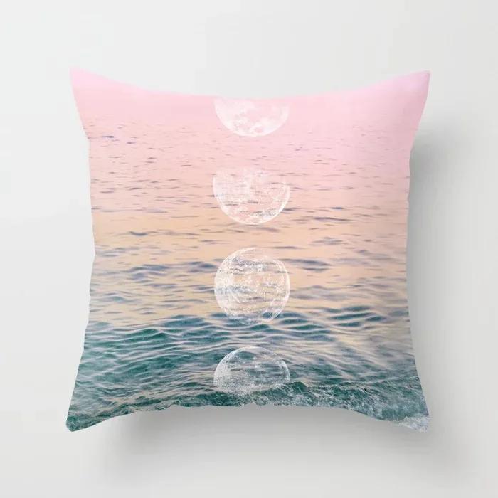 Bedroom Living Room Sofa Office Cushion Cover Pillowcase Pink Sky Cloud Pillow