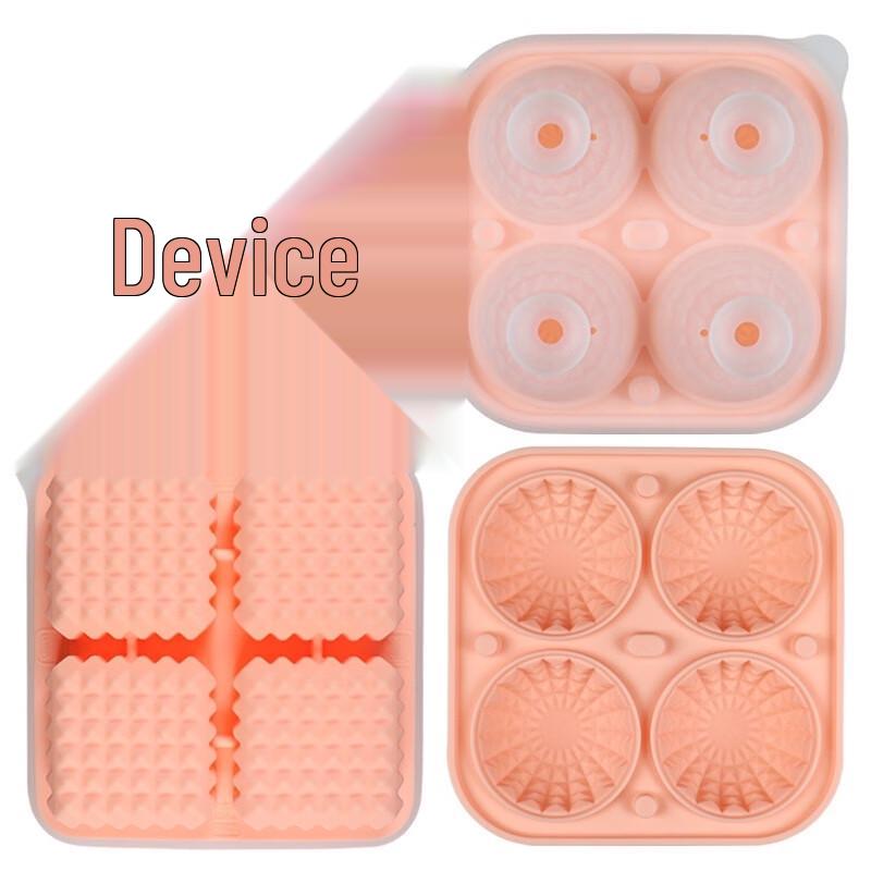 Diamond Pattern Ice Cube & Ball Mold Set