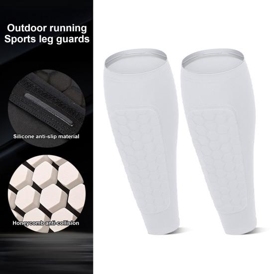 1 Pair Soccer Shin Guards Sports Shin Guards with Honeycomb Anti-Collision Pads Calf Compression Sleeve Shin Protectors for Baseball Football