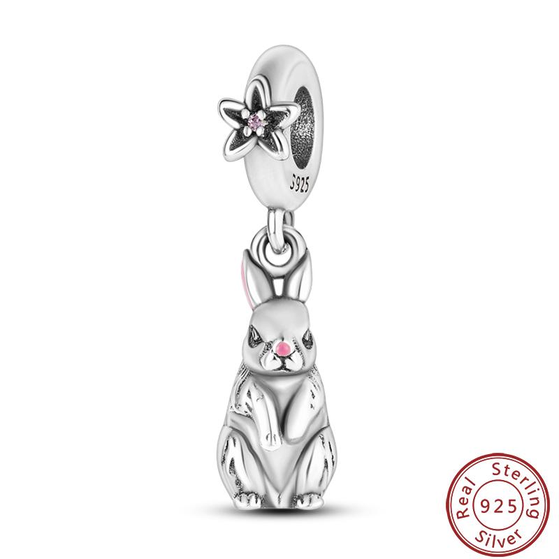Simple Animal Series Copper Metal Dinosaur Elk Rabbit Trendy Charm Bead Components Bead Components 3mm Do It Yourself High Quality Fine High Quality