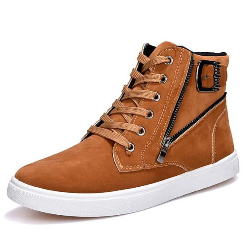 

Модные осенне-зимние высокие мужские ботильоны, повседневные туфли из парусины, мужская обувь, застежка-молния, балетки, кроссовки, обувь 2024 6.5