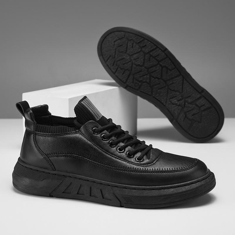 Trend Men's Casual Shoes Breathable Sneakers Leather Board Shoes for Men Classic Comfortable Breathable Male Leisure Shoes 2025