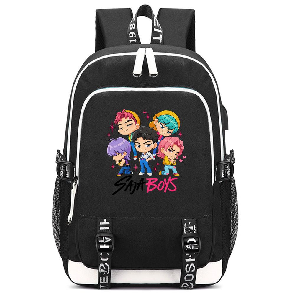 

Аниме K-pop Охотники на демонов Принт Рюкзак большой вместимости для подростка, студента, девочки, мальчика, школьный рюкзак, сумка для книг, подарок для ребенка, женская водонепроницаемая дорожная сумка, Mochila