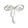 Versatile Pearl Bow Brooch Femininity Anti-Light Retro Corsage Accessories Cardigan Buckle Clothing