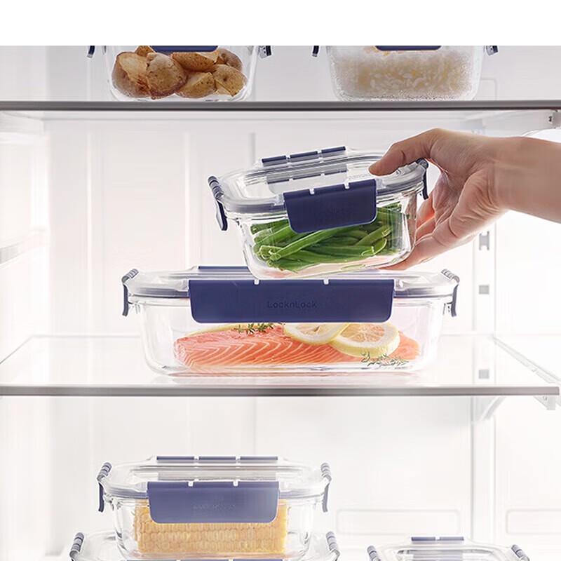 LOCK&LOCK Heat-Resistant Glass Divided Lunch Box