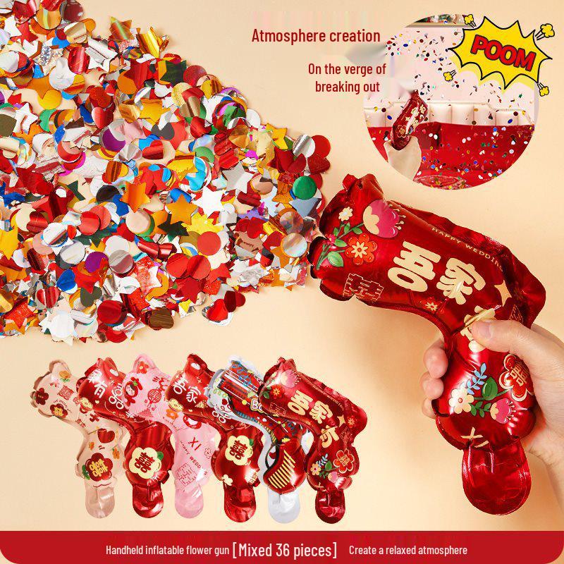Creative Wedding Celebration Confetti Cannons & Inflatable Floral Guns