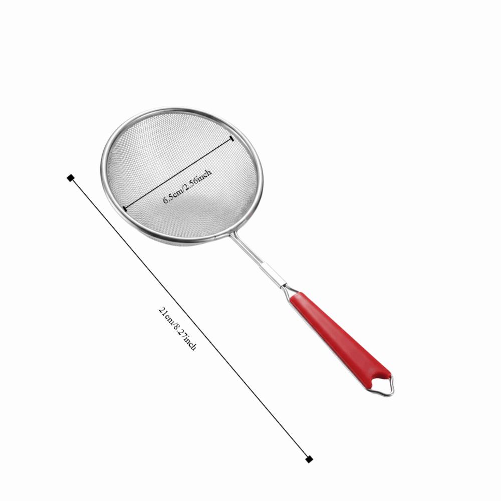 Stainless Steel Fine Mesh Strainer Spoon Long Handle Oil Sieve Filter Colander  Cooking S
